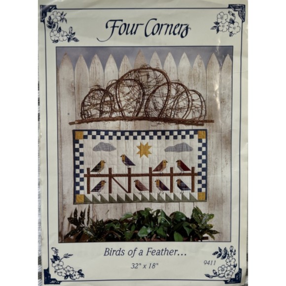 Vintage ©2005 - Four Corners Quilts - Birds of a Feather Wall Hanging - Picture 1 of 2
